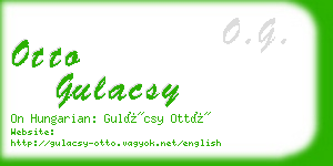 otto gulacsy business card